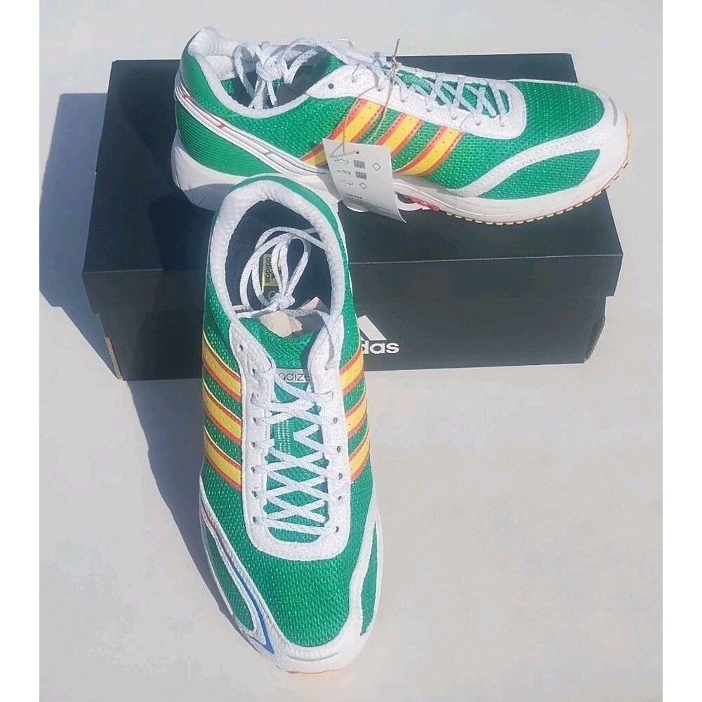 Adidas  Adizero Adios OG Green Cloud White Bright Red Men 8 Women 9 JI0494 NEW